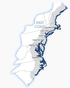 Mid-American areas served within 100 miles of the coast. https://www.midamericansalt.com/